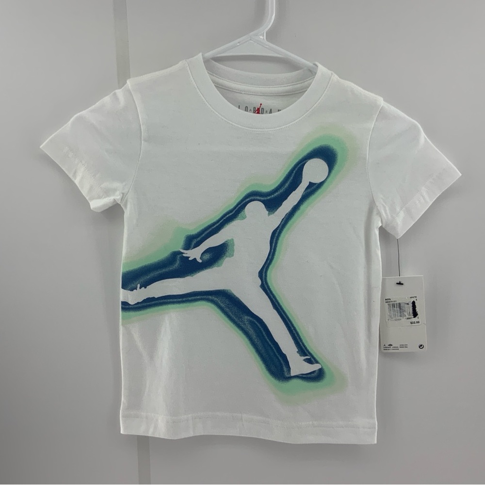 Jordan Shirt Youth XS 4 White Graphic Short Sleeve‎ 3-4 Years Youth
